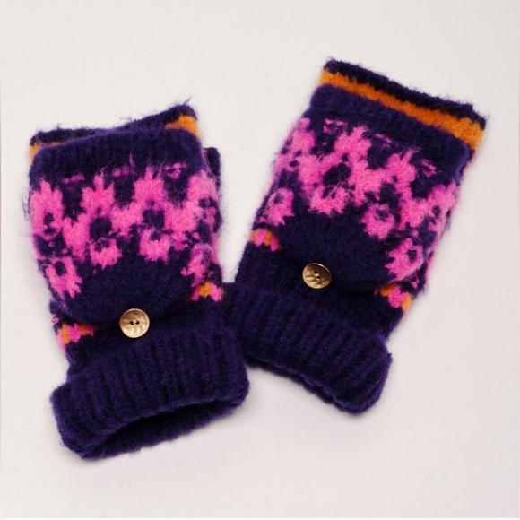 Free People First Frost Fairisle Gloves/Navy - Picture 2 of 9